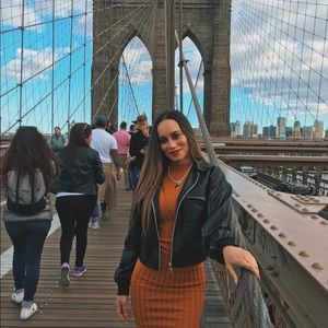 Black leather jacket